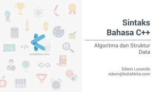 Algoritma dan Struktur Data - sintaks c++ | PDF