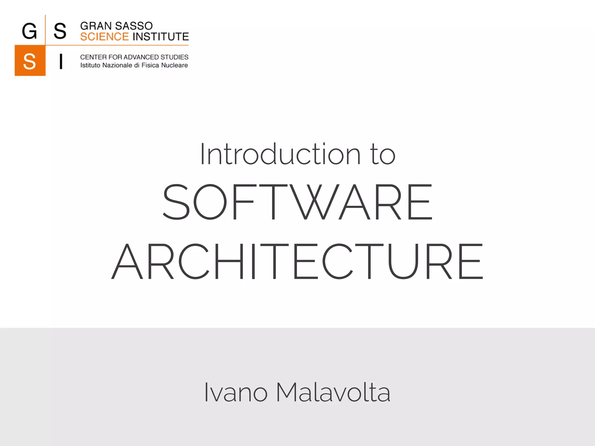 Introduction to SOFTWARE ARCHITECTURE | PDF