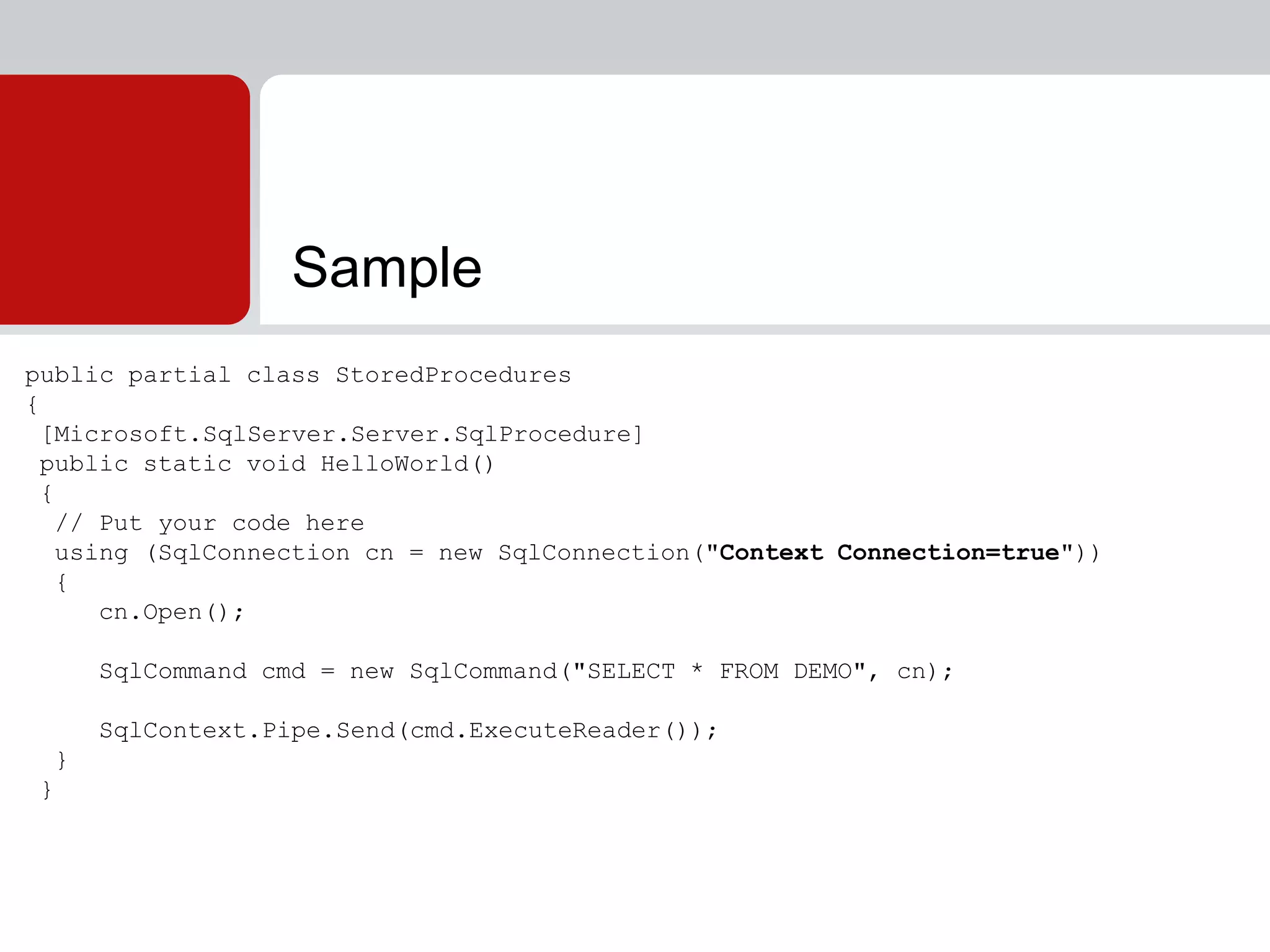 SQL Server - CLR integration | PPT