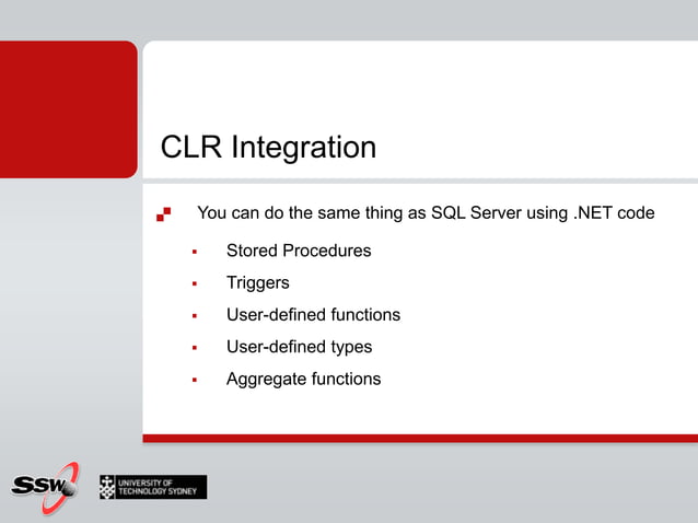 SQL Server - CLR integration | PPT