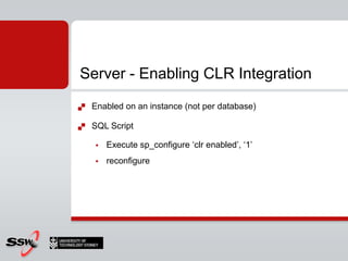 SQL Server - CLR integration | PPT