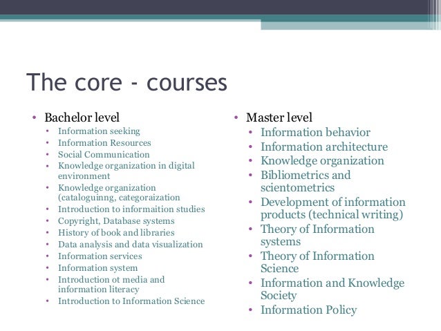 Information Science In The Curriculum Of Library And
