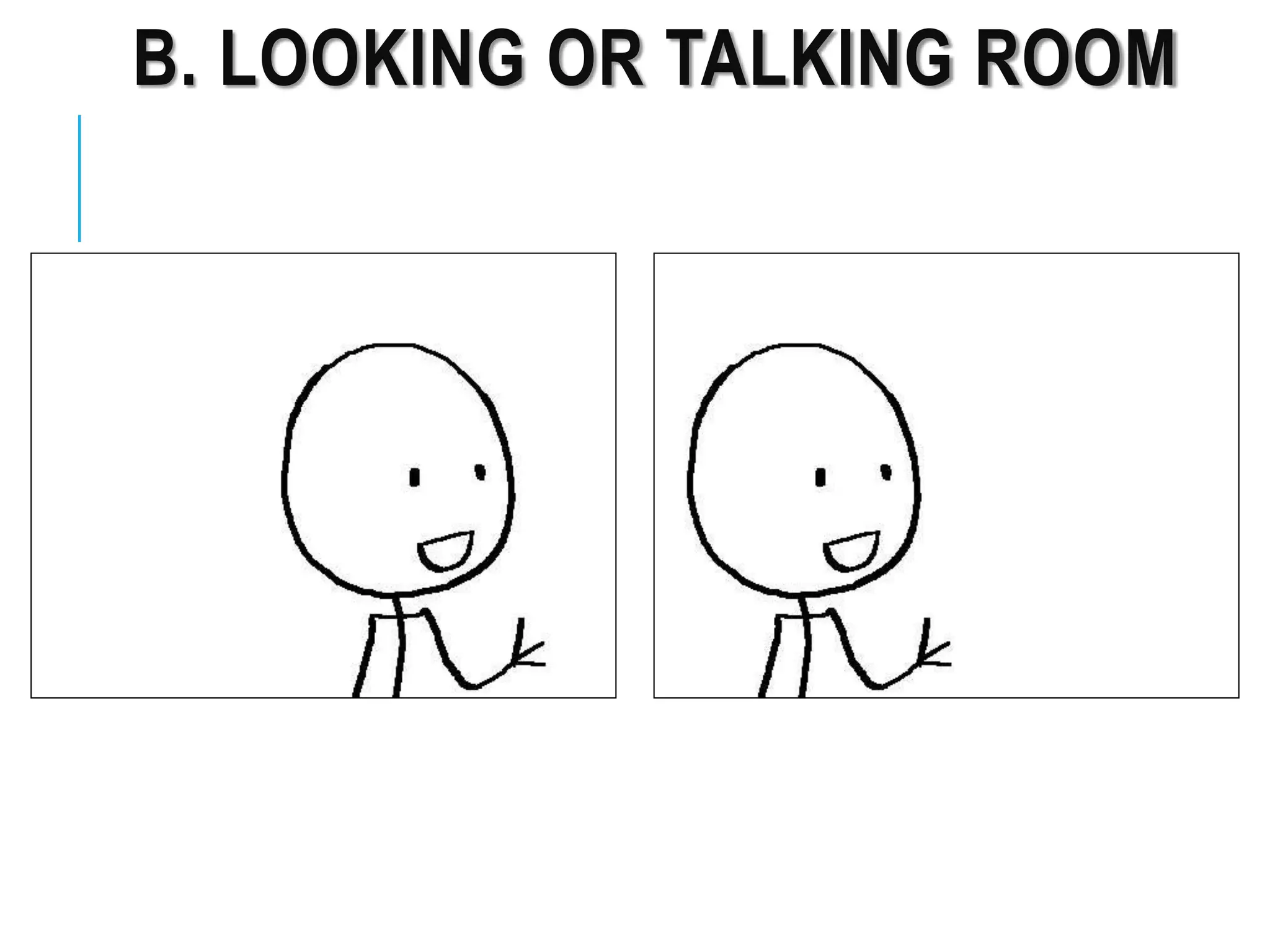 B. LOOKING OR TALKING ROOM
 