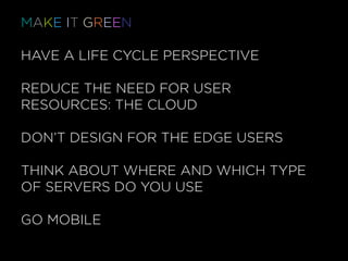 Guidelines for a Sustainable Internet Slide 20