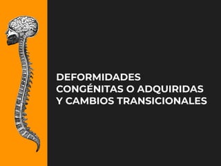 iDESIGN
by HiSlide.io
DEFORMIDADES
CONGÉNITAS O ADQUIRIDAS
Y CAMBIOS TRANSICIONALES
 