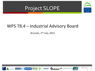 Mid-term Review
2/Jul/15
Project SLOPE
WP5 T8.4 – Industrial Advisory Board
Brussels, 2nd July, 2015
 