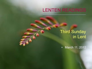 The Common English Bible - 3rd Sunday in Lent