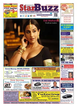 Eid Mubarak
                  To all our readers




                    “Vidya Balan” in
                    The Dirty Picture




Back to School
 