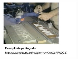 Exemplo de pantógrafo
http://www.youtube.com/watch?v=FXACqPPADCE
 