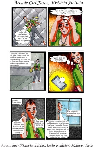 ¡Vaya que
buena peda
me puse ayer
ahora si me
excedi un poco!
Pero la “Cruda” realidad me
agobia ¡Ayy mi cabeza!
Todo fue un sueño, lo
se, porque el frasco no
está en esa mesa, ni
siquiera hay vidrios rotos
Entonces nunca llevé a
cabo tal pacto con los
reptilianos...
¿Quien sera tan
temprano?
¿Bueno
quien habla?
¿Migales?
¿Quieres que
te platique de
una excelente
oportunidad
laboral?
Soy todo
oídos, a ver
dime, mi
amigazo
Resulta que el asistente
del Gobernador del estado
tuvo que renunciar debido
a una rara enfermedad, y
pues creo que tu serías un
buen suplente ¿no te
interesaría tomar ese
puesto, de ser asi nos
veriamos hoy mismo
¡Por supuesto
que me interesa,
hermano!
 