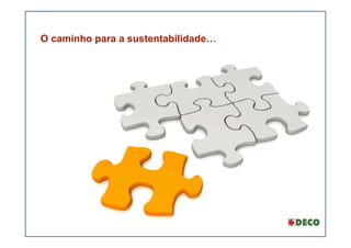 O caminho para a sustentabilidade…
 