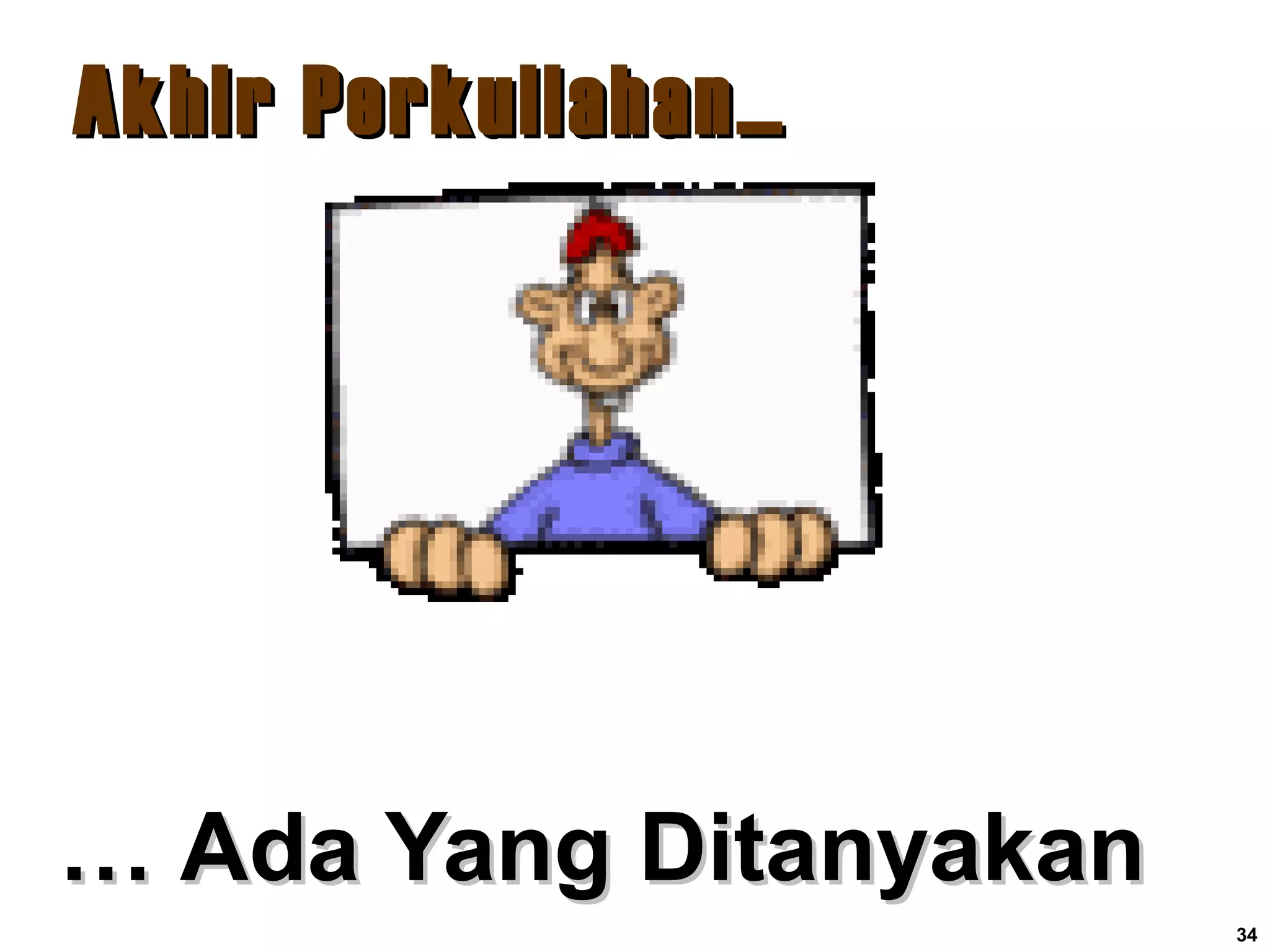 Akhir Perkuliahan…Akhir Perkuliahan…
…… Ada Yang DitanyakanAda Yang Ditanyakan
34
 