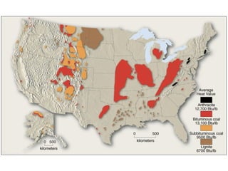 Map of U.S. coal deposits
 