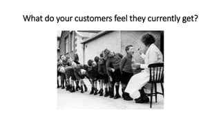 What do your customers feel they currently get?
 