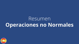 Resumen
Operaciones no Normales
 