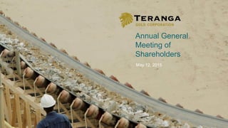 Annual General
Meeting of
Shareholders
May 12, 2015
 