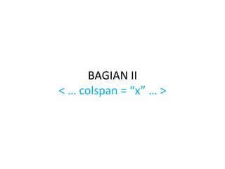 05. Colspan dan rowspan | PPTX