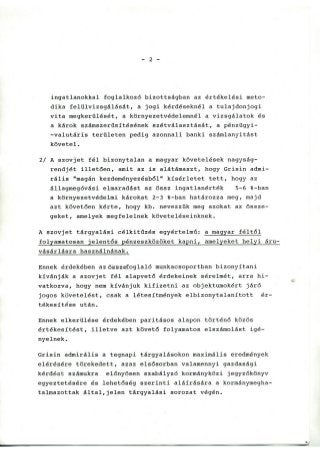 05. Tájékoztató az 1990. szeptember 26-án kezdődött magyar–szovjet csapatkivonási tárgyalások állásáról.