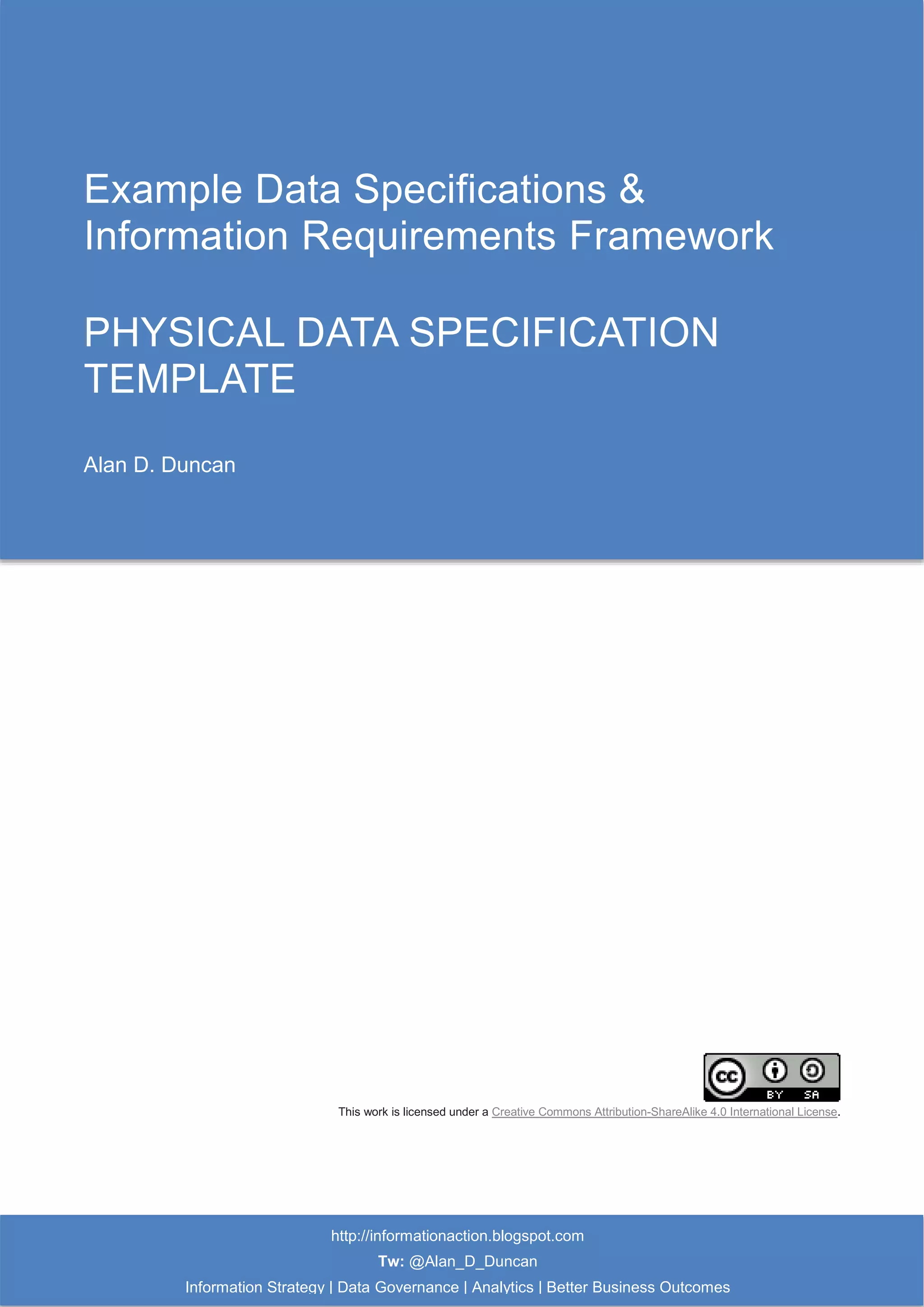 05. Physical Data Specification Template | PDF