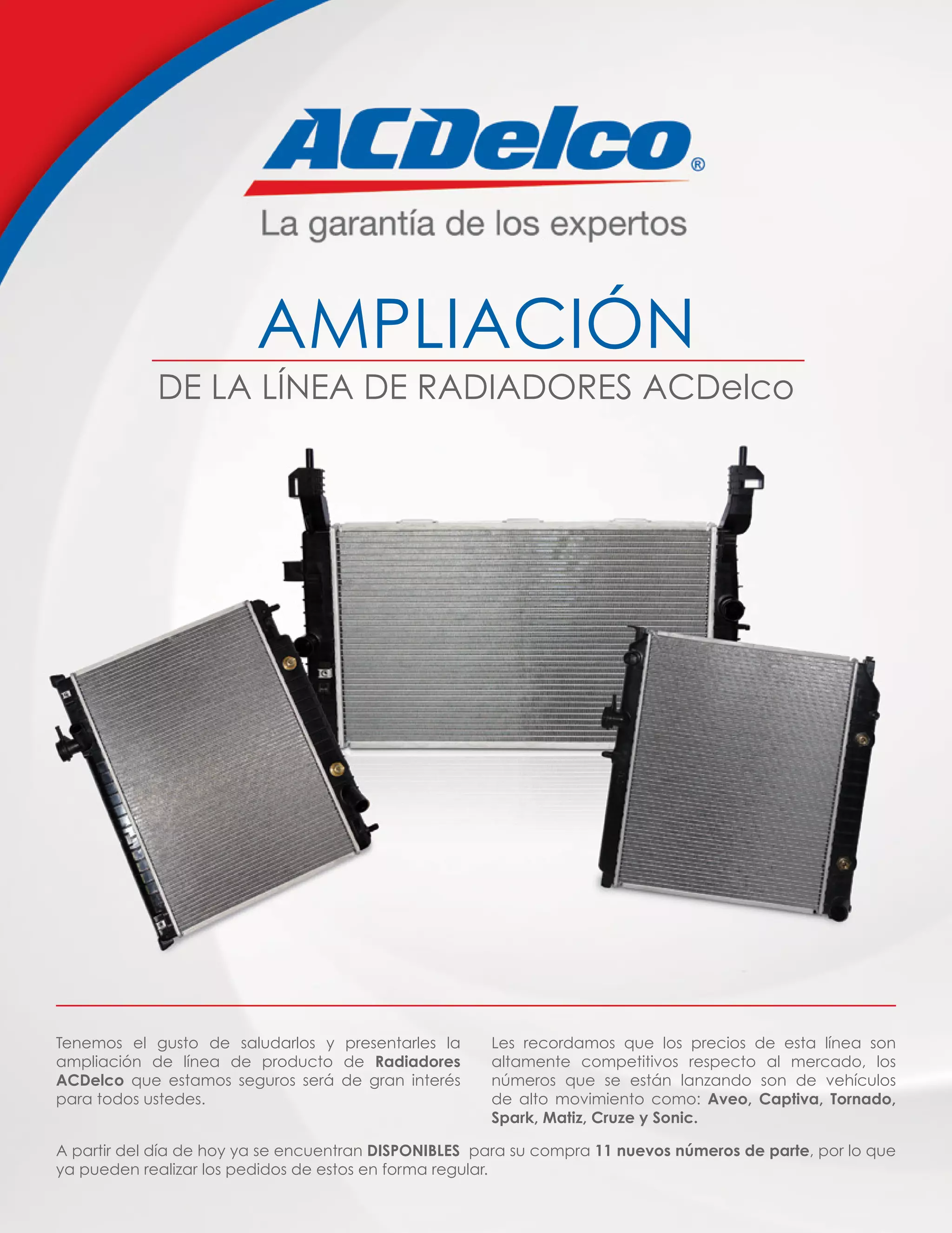 catalogo radiadores acdelco | PDF
