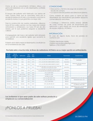 catalogo radiadores acdelco | PDF
