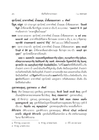 56 §—¡¿’√åÕ¿‘∏“π«√√≥π“ [ Ò.  §⁄§°≥⁄±
 ÿ∏“‚¿™πå, Õ“À“√∑‘æ¬å, πÈ”Õ¡ƒµ, πÈ”¥◊Ë¡¢Õß‡∑«¥“ Û »—æ∑å
ªï¬Ÿ , ‡ª¬Ÿ  (ª“ ª“‡π+ÕŸ )  ÿ∏“‚¿™πå, Õ“À“√∑‘æ¬å, πÈ”Õ¡ƒµ, πÈ”¥◊Ë¡¢Õß‡∑«¥“. ªï¬‡µµ‘
ªï¬Ÿ Ì πÈ”∑’Ë‡∑«¥“¥◊Ë¡ ™◊ËÕ«à“ªï¬Ÿ – (Õ“‡∑» Õ“ ‡ªìπ Õ’, ≈ß ¬⁄ Õ“§¡). çÕ¡µª“éµ‘ À‘ «ÿµ⁄µÌ
∑à“π®÷ß°≈à“««à“ ç‡∑«¥“ºŸâ¥◊Ë¡πÈ”Õ¡ƒµé
Õ¡µ (π+¡√ ¡√‡≥+µ)  ÿ∏“‚¿™πå, Õ“À“√∑‘æ¬å, πÈ”Õ¡ƒµ, πÈ”¥◊Ë¡¢Õß‡∑«¥“. π ¡µÌ ¡√≥-
¡‡ππ“µ‘ Õ¡µÌ Õ“À“√∑’Ë™à«¬„Àâ‰¡àµ“¬ ™◊ËÕ«à“Õ¡µ– (Õ“‡∑» π ‡ªìπ Õ, ≈∫ √⁄ ∑’Ë ÿ¥∏“µÿ).
®µÿ√“ ’µ‘ ª“≥ À ⁄ “π‘ Õ¡µª“πÌ ªî«÷ ÿÒ
 —µ«å ¯Ù, ‰¥â¥◊Ë¡πÈ”Õ¡ƒµ·≈â«
 ÿ∏“ ( ÿ+∏“ ª“‡π+°⁄«‘)  ÿ∏“‚¿™πå, Õ“À“√∑‘æ¬å, πÈ”Õ¡ƒµ, πÈ”¥◊Ë¡¢Õß‡∑«¥“.  ÿ‡¢π ∏¬π⁄µ‘
ªî«π⁄µ‘ µÌ Õ‘µ‘  ÿ∏“ πÈ”∑’Ë‡∑«¥“¥◊Ë¡Õ¬à“ß¡’§«“¡ ÿ¢ ™◊ËÕ«à“ ÿ∏“ (≈∫ °⁄«‘). Õ¬ê⁄À‘  ÿ∏“
¿ÿµ⁄µ“Ú
 ÿ∏“‚¿™πåπ’È‡∑«¥“∫√‘‚¿§·≈â«
‡Õµ⁄∂ ® Õ¡µ ∑⁄‚∑ ¬ê⁄ê‡  ªï¬Ÿ  ≈‘≈¶µ“∑’ ÿ πªèÿ ‡°, ∏π⁄«π⁄µ√‘‡∑«“∑’ ÿ ªÿ≈⁄≈‘ß⁄‡§,
§‚Ã®⁄¬“¿¬“¡≈°⁄¬“∑’ ÿ Õ‘µ⁄∂‘≈‘ß⁄‡§µ‘ µ’ ÿ «µ⁄µµ‘. µÌ À®√≥‚µ ªï¬Ÿ  ∑⁄‚∑ªî µ’ ÿ ≈‘ß⁄‡§ ÿ,
 ÿ∏“ ∑⁄‚∑ ªπ Õ¡µπÿÀ’‡≈ª“∑’ ÿªî π‘®⁄®¡‘µ⁄∂‘≈‘ß⁄‚§«. „π∑’Ëπ’È Õ¡µ»—æ∑å¡’„™â„π≈‘ß§å∑—ÈßÛ§◊Õ
∂â“·ª≈«à“ Õ“À“√ πÈ” ·≈–πÈ”¡—π‡ª√’¬ß∑’Ë„™â∫Ÿ™“¬—≠ ‡ªìπµâπ ®—¥‡ªìππªÿß °≈‘ß§å, ∂â“·ª≈«à“
∏π«—πµ√‘‡∑æ‡ªìπµâπ ®—¥‡ªìπªÿß≈‘ß§å, ∂â“·ª≈«à“ ‡∂“∫Õ√–‡æÁ¥  ¡Õ ·≈–¡–¢“¡ªÑÕ¡ ‡ªìπµâπ
®—¥‡ªìπÕ‘µ∂’≈‘ß§å. ·¡â ªï¬Ÿ »—æ∑å∑’Ëª√–°Õ∫¥â«¬ Õ¡µ»—æ∑åπ—Èπ °Á‡ªìπ Û ≈‘ß§å‡À¡◊Õπ°—π,  à«π
 ÿ∏“»—æ∑å∑’Ë·ª≈«à“ Õ“À“√∑‘æ¬å ( ÿ∏“‚¿™πå) ·≈–ªŸπ¢“« (À√◊Õ¥‘π ÕæÕß) ‡ªìπµâπ ‡ªìπ
Õ‘µ∂’≈‘ß§åÕ¬à“ß‡¥’¬«
¿Ÿ‡¢“æ√– ÿ‡¡√ÿ, ¿Ÿ‡¢“À≈«ß ı »—æ∑å
 ‘‡π√ÿ ( ‘π“ ‚ ‡®¬⁄‡¬+‡Õ√ÿ) ¿Ÿ‡¢“ ‘‡π√ÿ, ¿Ÿ‡¢“æ√– ÿ‡¡√ÿ.  ‘π“µ‘ ‚ ‡®µ‘ ‡∑‡«µ‘  ‘‡π√ÿ ¿Ÿ‡¢“∑’Ë
‡ªìπ‡Àµÿ„Àâ‡∑«¥“ –Õ“¥À¡¥®¥ ™◊ËÕ«à“ ‘‡π√ÿ.  ‘‡π√ÿ ªæ⁄æµ√“™“Û
¿Ÿ‡¢“À≈«ß ‘‡π√ÿ
‡¡√ÿ (¡’ À÷ “¬Ì+√ÿ) ¿Ÿ‡¢“‡¡√ÿ, ¿Ÿ‡¢“æ√– ÿ‡¡√ÿ. ¡‘π“µ‘ À÷ µ‘  æ⁄‡æ ªæ⁄æ‡µ Õµ⁄µ‚π
Õÿ®⁄®µ√Ø˛‡üπ“µ‘ ‡¡√ÿ ¿Ÿ‡¢“∑’Ë‡∫’¬¥∫—ß¿Ÿ‡¢“∑—ÈßÀ¡¥¥â«¬§«“¡ Ÿß¢Õßµπ ™◊ËÕ«à“‡¡√ÿ («ÿ∑∏‘ Õ’
‡ªìπ ‡Õ).  ‘≈ÿ®⁄®‚¬ ‡¡√ÿ  ¡Ÿ≈¡ÿª⁄‡ª‡µÙ
¿Ÿ‡¢“æ√– ÿ‡¡√ÿ»‘≈“≈â«π ®–∂Õπ¢÷Èπ∑—Èß√“°
µ‘∑‘«“∏“√ (µ‘∑‘«+Õ“∏“√) ¿Ÿ‡¢“µ‘∑‘«“∏“√, ¿Ÿ‡¢“æ√– ÿ‡¡√ÿ. µ‘∑‘«“πÌ ∑⁄«‘π⁄πÌ ‡∑«‚≈°“πÌ
Õ“∏“‚√ ªµ‘Ø˛ü“µ‘ µ‘∑‘«“∏“‚√ ¿Ÿ‡¢“Õ—π‡ªìπ∑’Ëµ—Èß·Ààß‡∑«‚≈° Ú (§◊Õ ‡∑æ«‘¡“π·≈–Õ Ÿ√
«‘¡“π) ™◊ËÕ«à“µ‘∑‘«“∏“√–
Ò ∑’.ª“.ÕØ˛. Ò/ÒÒ/ÙÛ Ú ™“.ÕØ˛. ¯/ÚÚ˘/Ú¯ˆ Û  Ì.π‘. Òˆ/¯Ù/ÒÛÙ
Ù ™“.ÕØ˛. Ò/Úıˆ/Ûˆ
 