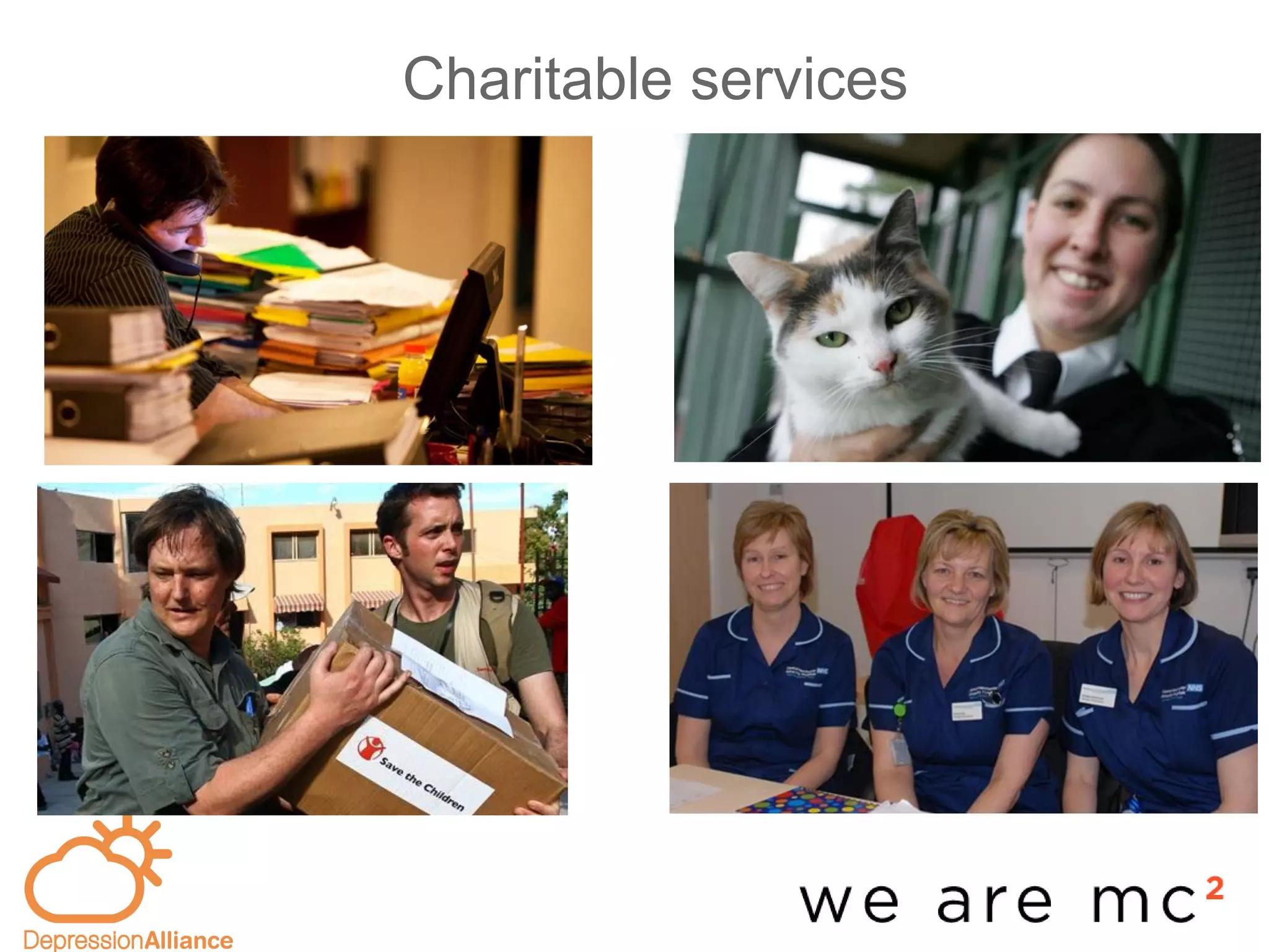 Charitable services
 