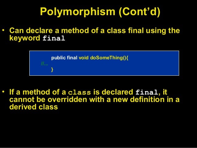 JAVA Polymorphism