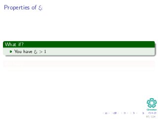 Properties of ξi
What if?
You have ξi > 1
We have
97 / 124
 