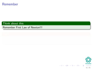 Finding an Optimum using Lagrange Multipliers
New problem
min L (x1, x2, ..., xn, λ) = min {f (x1, x2, ..., xn) − λh1 (x1, x2, ..., xn)}
We want a λ = λ∗
optimal
If the minimum of L (x1, x2, ..., xn, λ∗
) occurs at
(x1, x2, ..., xn)T
= (x1, x2, ..., xn)T∗
and (x1, x2, ..., xn)
T ∗
satisﬁes h1 (x1, x2, ..., xn) = 0, then (x1, x2, ..., xn)
T ∗
minimizes:
min f (x1, x2, ..., xn)
s.t h1 (x1, x2, ..., xn) = 0
Trick
It is to ﬁnd appropriate value for Lagrangian multiplier λ.
32 / 124
 