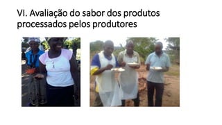 VI. Avaliação do sabor dos produtos
processados pelos produtores
 