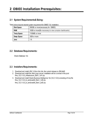 obiee 12c installation guidelines | DOCX