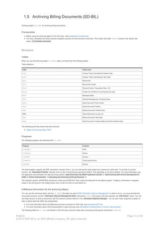 Data archiving in sales and distribution (sd) | PDF