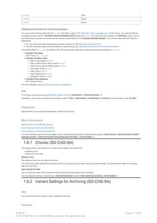 Data archiving in sales and distribution (sd) | PDF