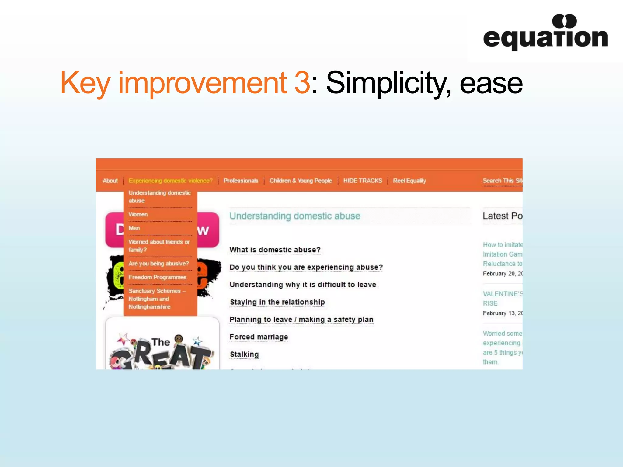 Key improvement 3: Simplicity, ease