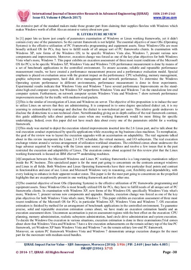 Research paper on windows operating system of