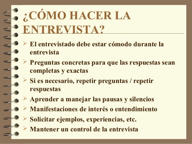 Como Hacer Una Entrevista