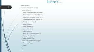 AWT Packages , Containers and Components | PPT