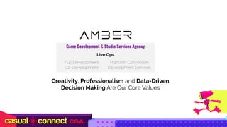 Creativity, Professionalism and Data-Driven
Decision Making Are Our Core Values
Full Development
Co-Development
Platform Conversion
Development Services
Live Ops
Game Development & Studio Services Agency
 