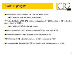05 19-2008 - 1 q08 earnings presentation
