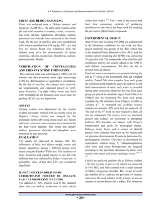 Animal Models For Urolithiasis – A Short Review | PDF