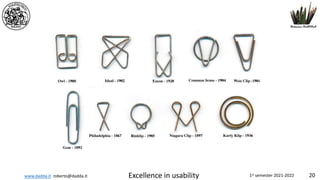 www.dadda.it roberto@dadda.it Excellence in usability 1st semester 2021-2022 20
 