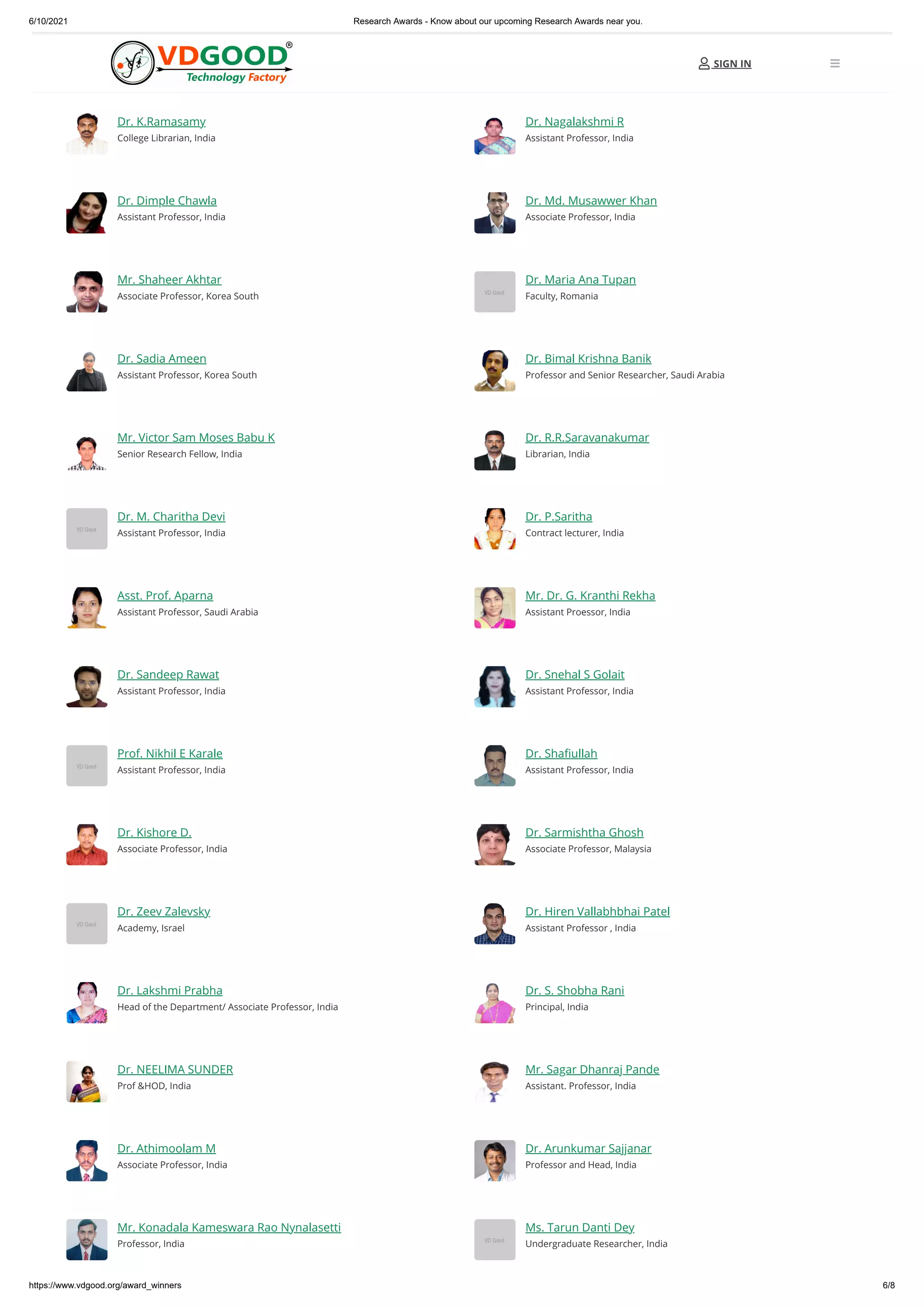 05. research awards vdgood | PDF