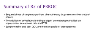 Recurrent Epithelial Ovarian Cancer | PPTX
