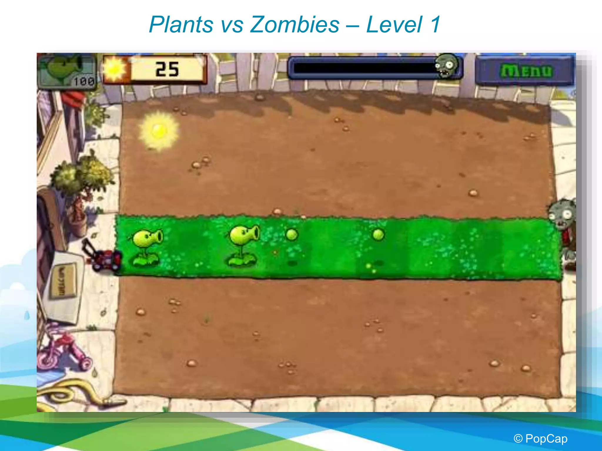 Plants vs Zombies – Level 1
© PopCap
 