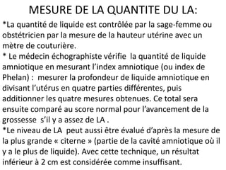 Phelan Normal liquide amniotique et les complications. | PDF