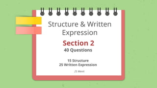 Comprehensive TOEFL ITP Structure and Written Expression Guide | PPTX