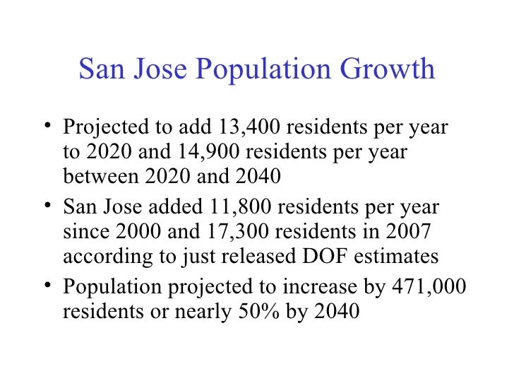 San Jose's Job & Population Trends through 2040