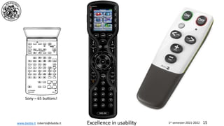 www.dadda.it roberto@dadda.it Excellence in usability 1st semester 2021-2022 15
Sony – 65 buttons!
 