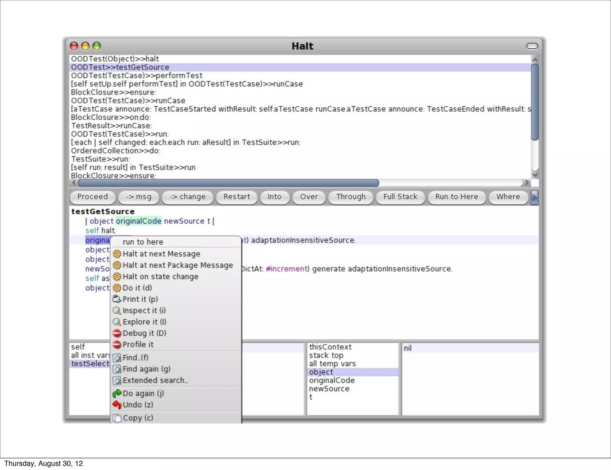 Thursday, August 30, 12
 